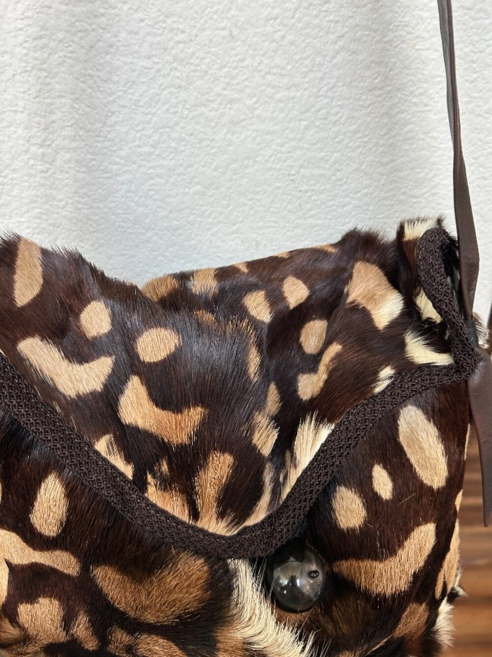 Rafael Sanchez Vintage Tiger Print Hair-0n-hide Shoulder Bag - Picture 5 of 11
